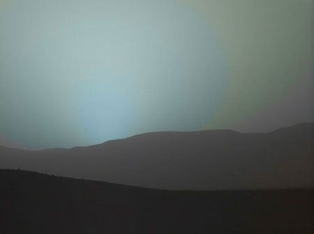 عکس های طبیعی و زیبا از غروب خورشید در سیاره مریخ