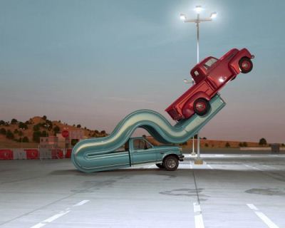 هنرنمایی جالب با ادغام ماشین های لوکس (عکس)