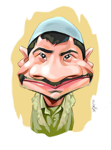 کاریکاتور چهره,کاریکاتور چهره های معروف,کاریکاتور چهره علی صادقی