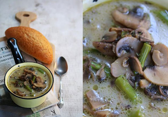 سوپ قارچ و مارچوبه