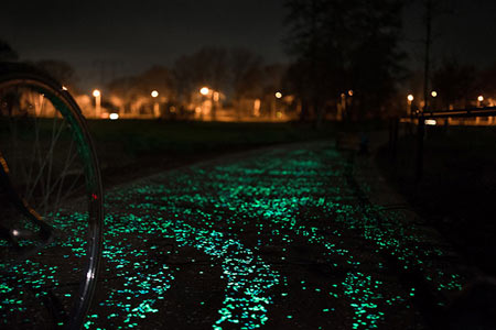 , جاده‌ی شب‌تاب مخصوص دوچرخه سواری در هلند + تصاویر