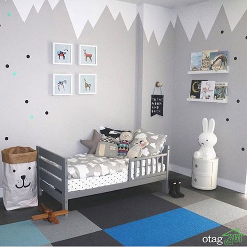 طرح های لوکس اتاق کودک پسرانه بهمراه سرویس کامل تخت و کمد