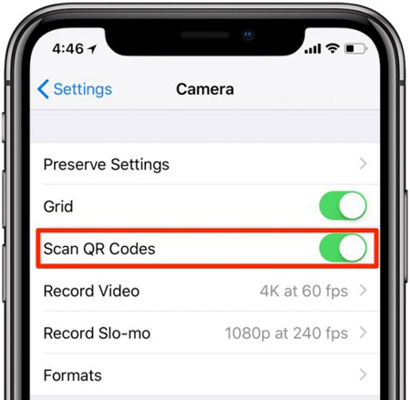  اسکن کدهای QR در سیستم عامل iOS 11, اسکن کدهای QR