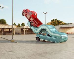 هنرنمایی جالب با ادغام ماشین های لوکس (عکس)