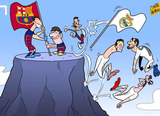 کاریکاتور - بارسلونا بازهم رئال را جا گذاشت!
