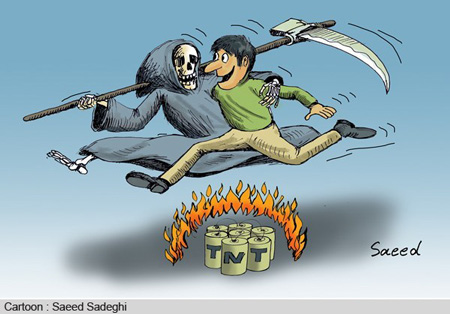 کاریکاتور چهارشنبه سوری !